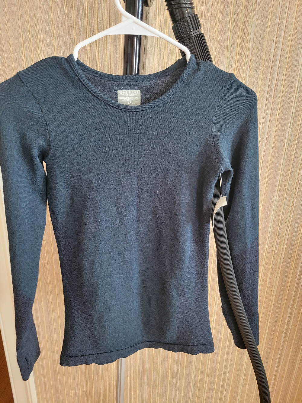 Athleta Remarkawool Women's Long Sleeve Crewneck Top in Navy NWT XS